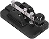 Morse Code Experiment Kit Telegraph Key Manual CW Practice Tool with Buzzer Practice Telegraph Tapper Key for Beginner