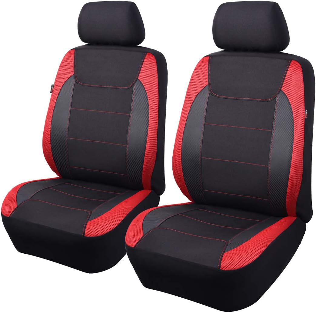 Flying Banner Gabardine Mesh Front Car Seat Covers Airbag Compatible