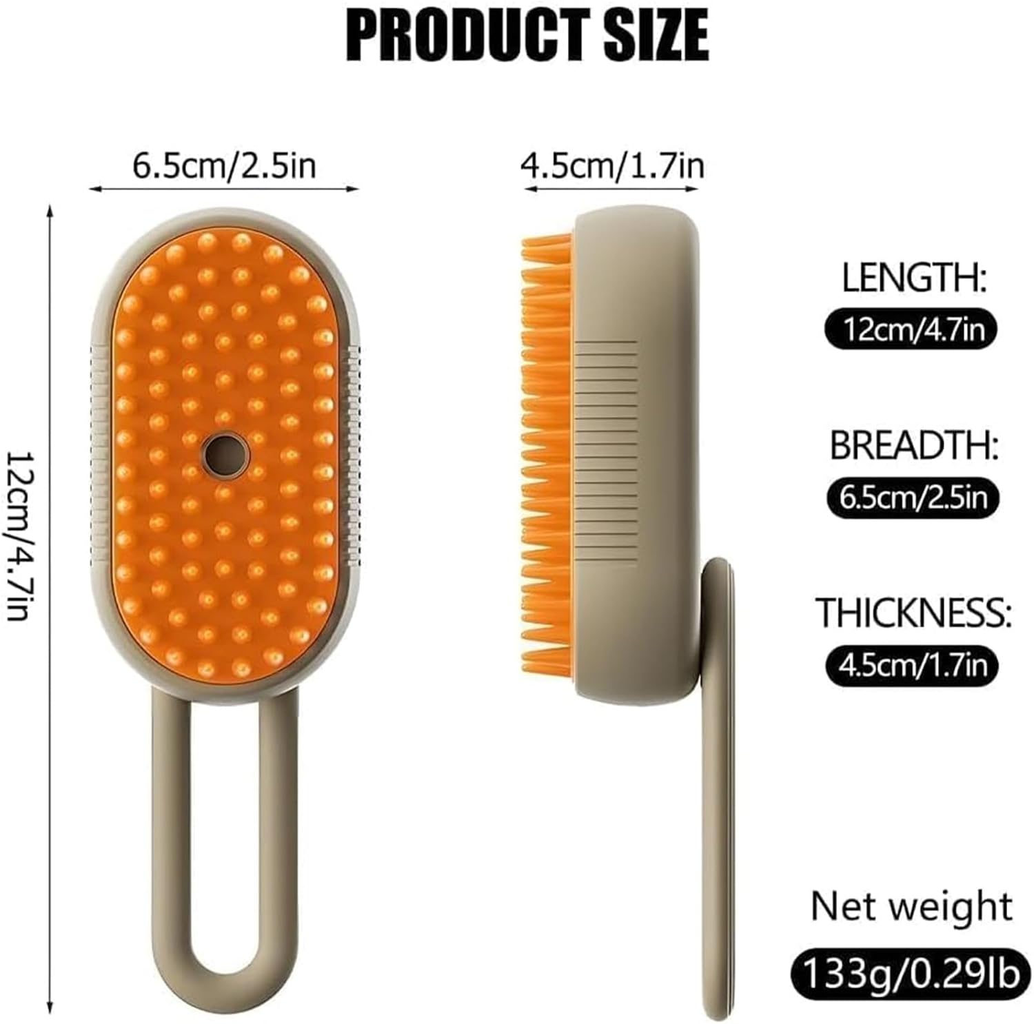 Horse Steam Brush for Horses, Horse Hair Removal and Grooming Tool with 3 in 1 Function for Cleaning Pet Hair 360° Rotating