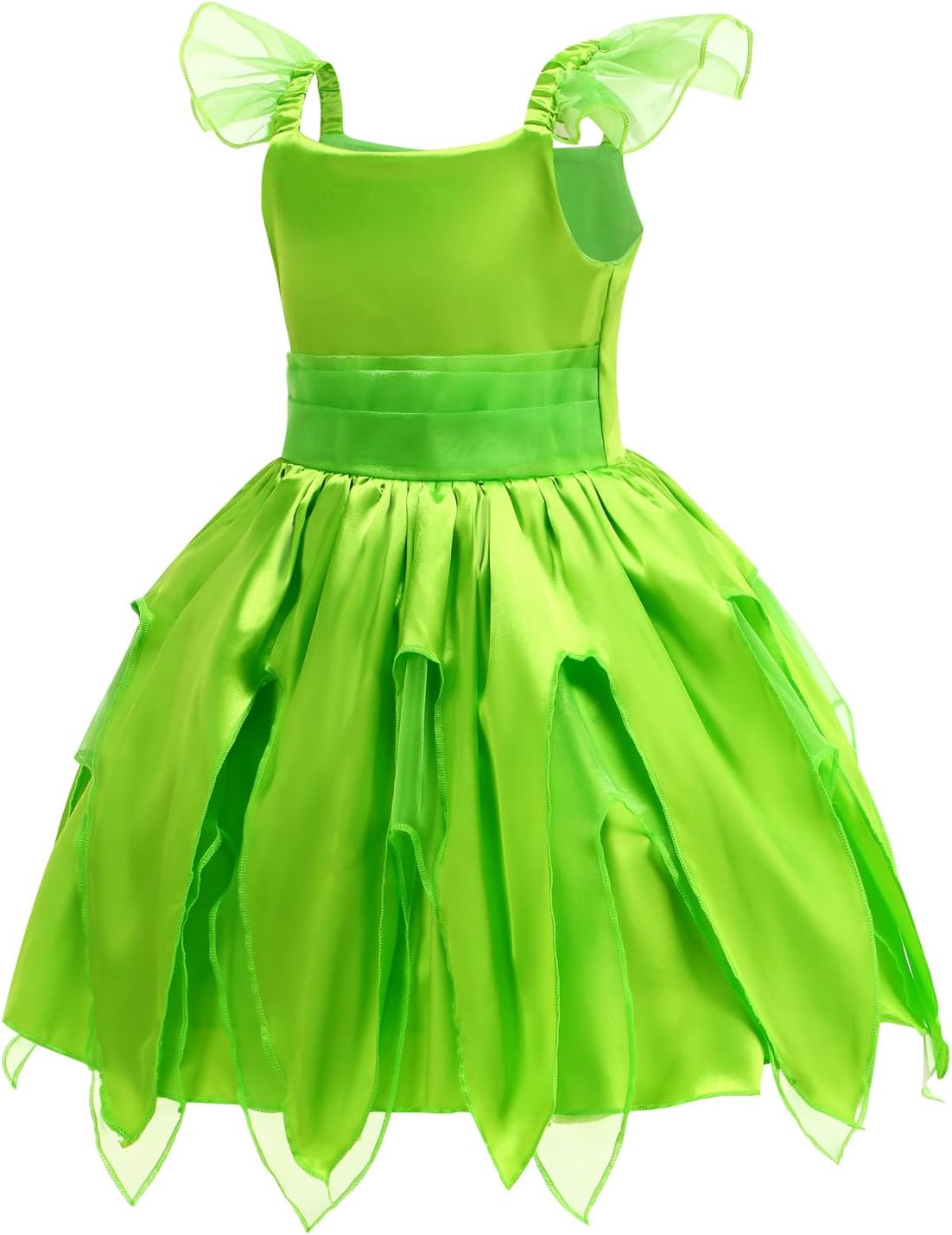 Kid Halloween Fairy Costume Set with Wings, Green Dress Floral Forest Suit, Girls Fantasy Dress Up - Image 2