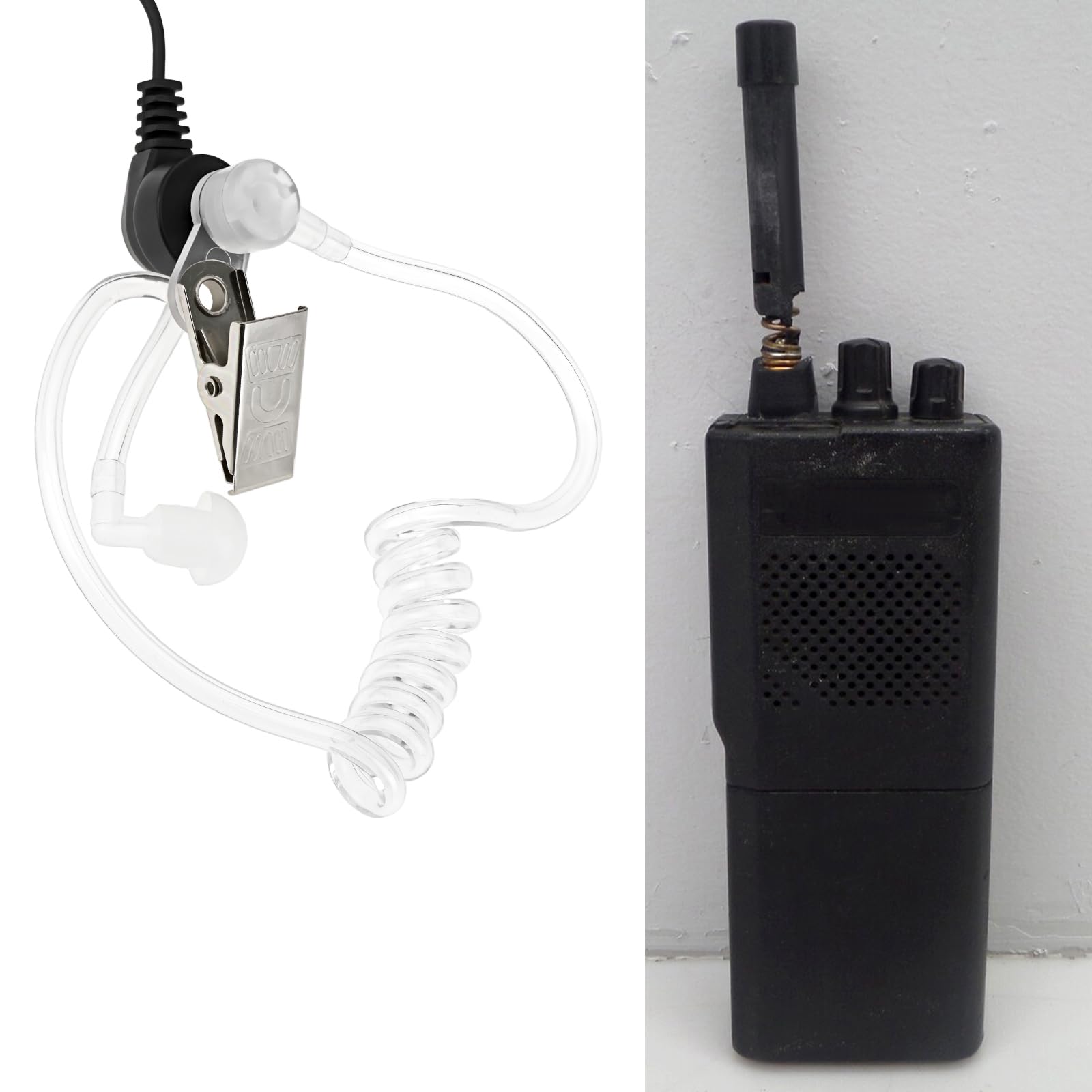 SG Store Auriculares de Radio Bidireccionales Ocultos con Micrófono Y Botón PTT RS-Acc-M1 Compatible con Motorola GP300 CP040 DP1400 XTN XTNI Y XT460. — view 3