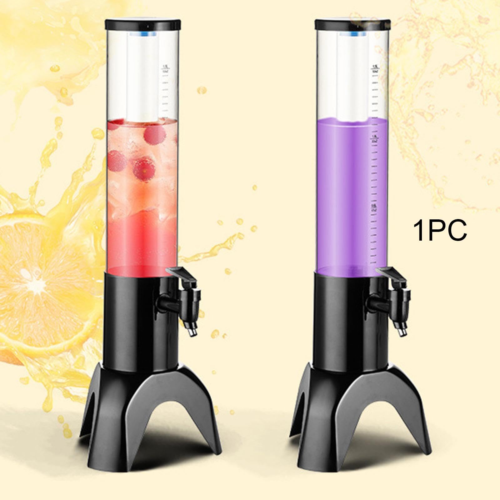 Dispensador de Cerveza, Dispensador de Bebidas con Soporte, Torre de Mesa Margarita con Tubo Frío para Exteriores, Negro, 1.5l