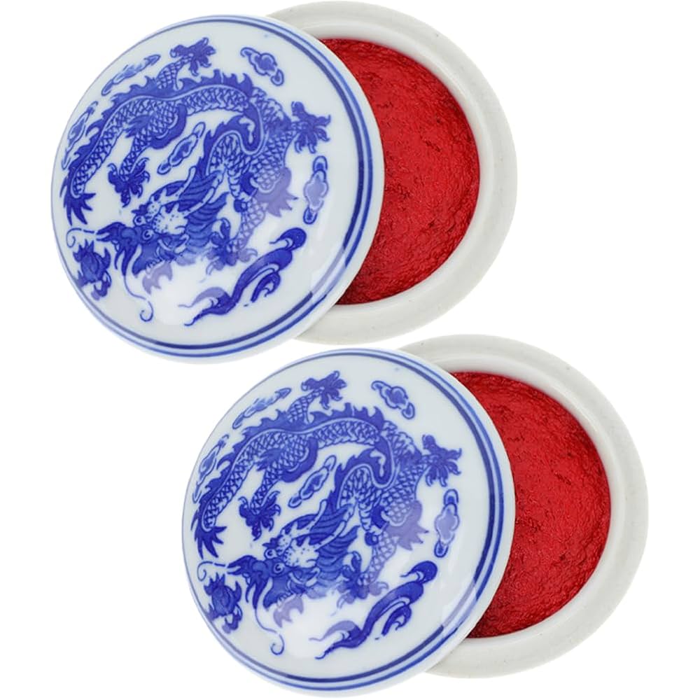 Amazon.com: 2-Pack Ceramic Ink Pads for Chinese Calligraphy