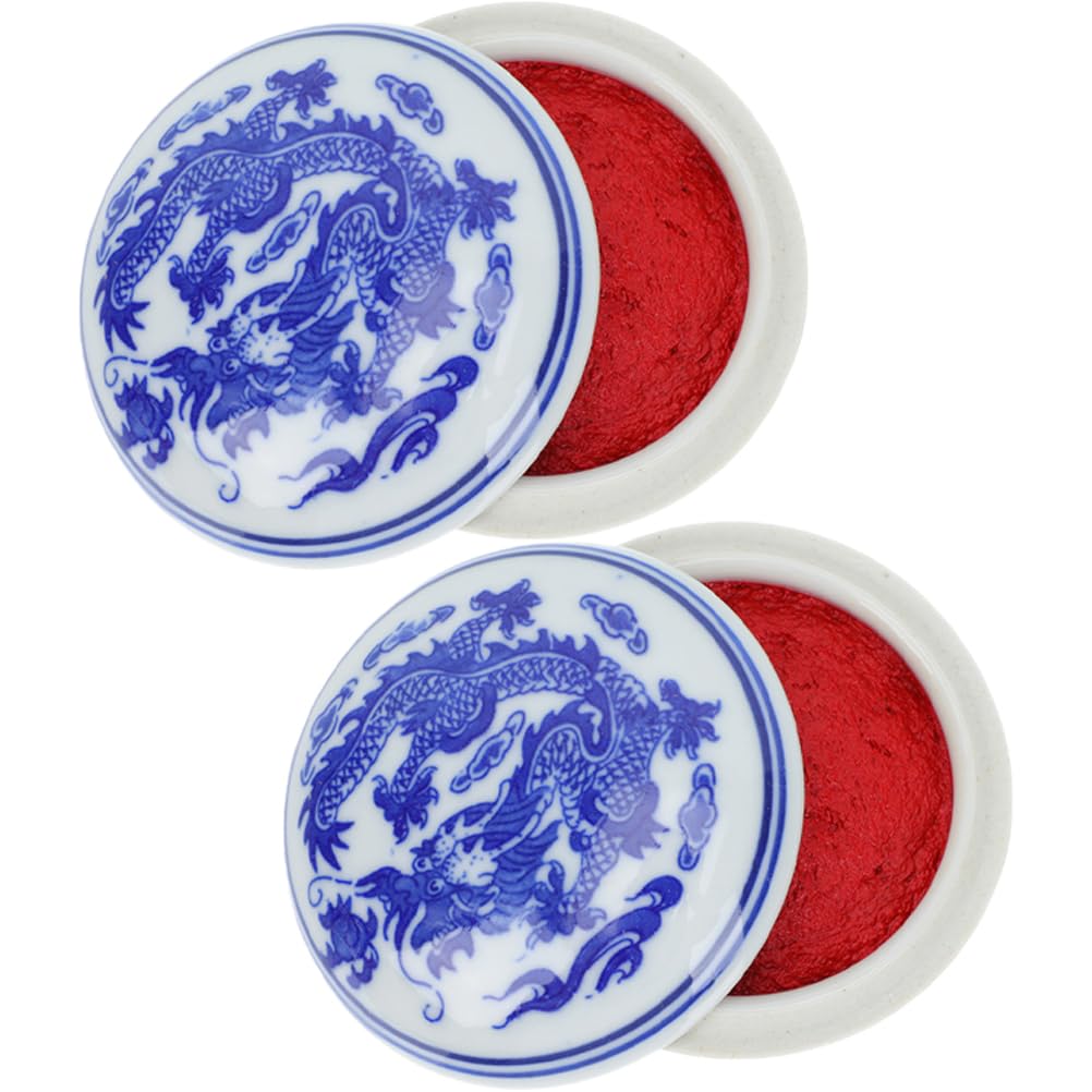 Amazon.com: 2-Pack Ceramic Ink Pads for Chinese Calligraphy