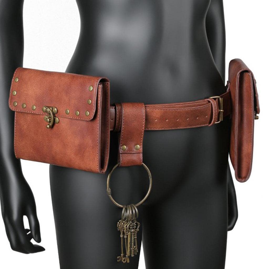 TISHITA Arnés de Cuero para Mujer Liguero Cintura Ajustable Pierna Cinturón Negro, marrón,
