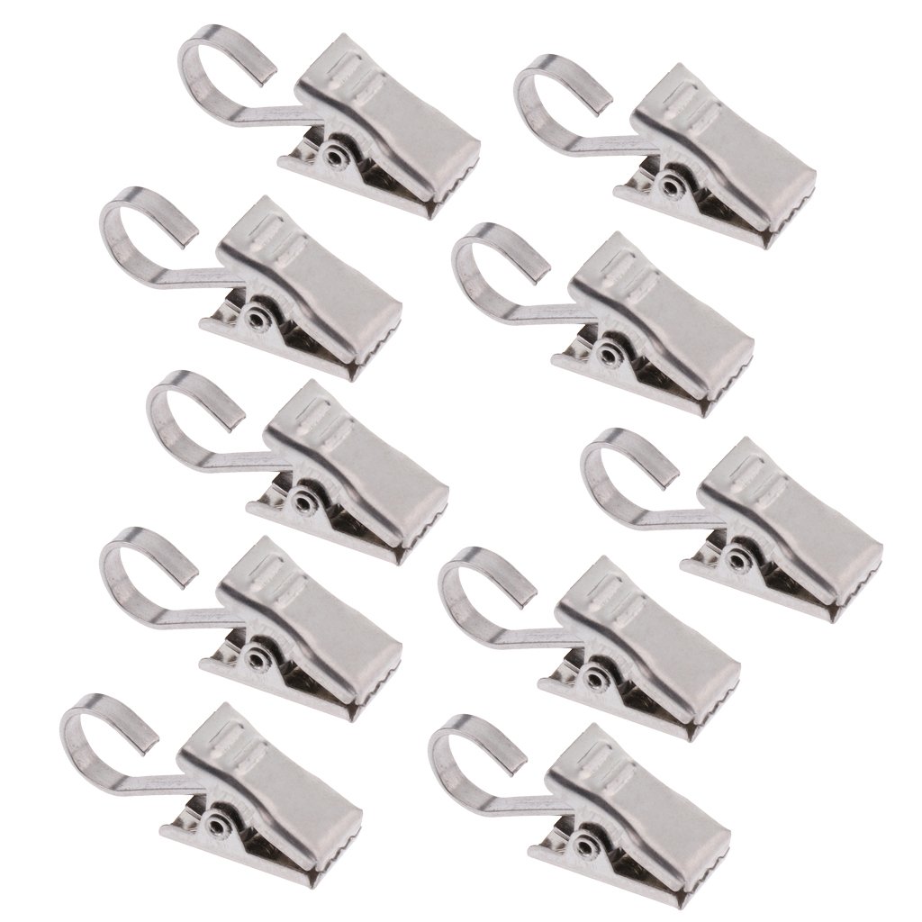 Buy FLAWISH 10Pcs Heavy Duty Curtain Clips with Hook Spring Clamps Hanging Clips Carrier Online