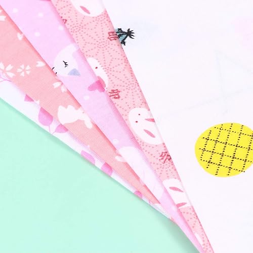 Miniatura 5 de PRETYZOOM Sábanas acolchadas de algodón, 10 piezas, hojas cuadradas de tela, patrón de flamenco, retazos de algodón, manualidades, costura, álbumes