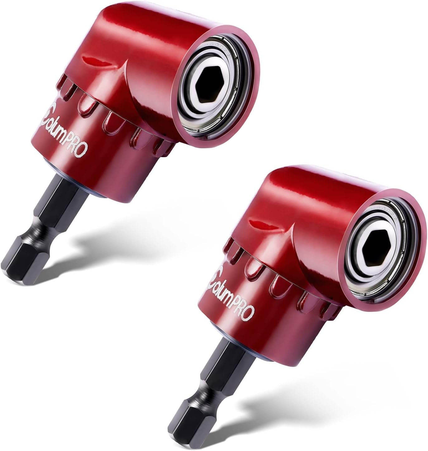 ColumPRO 2-Pack 105° Angle Wrench Attachment Made of S2 Steel – Robust Angle Drill for Cordless Screwdrivers, 1/4" Magnetic Holder, Quick-Change