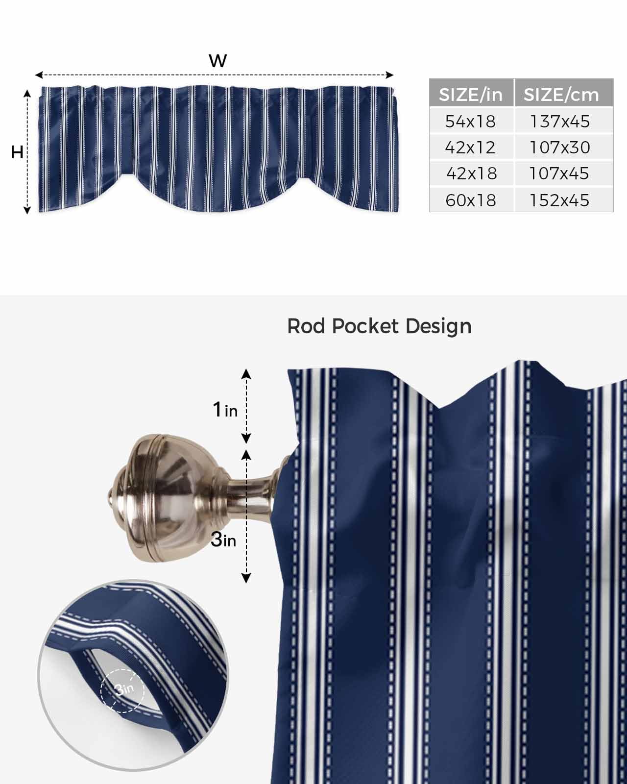 ワンズテーブルNAVANCE WHAT WE WANT TEN to TEN Amazon.com: Navy Blue White Stripes Tie Up Valances for