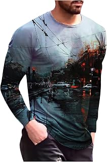Ansenesna Men's Sweatshirt Muscle Gym Workout Athletic Shirt Notch V Neck Blouses Poly Rayon Stripe Shirt Comfort Flex Shirt Never Tuck Stretch