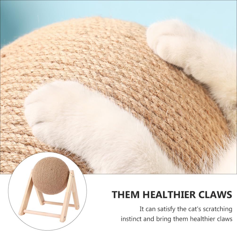 1pcs Cat Scratching Ball with Stand: Interactive Sisal Ball Cat Toy for Cats& Kittens&Dogs&Puppy