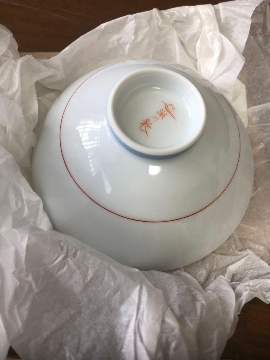 新品未使用　深川製磁　組飯碗 紅白花結び　夫婦茶碗 深川製磁 組飯碗 紅白花結び 夫婦茶碗 飯碗 | 有田焼 深川製磁