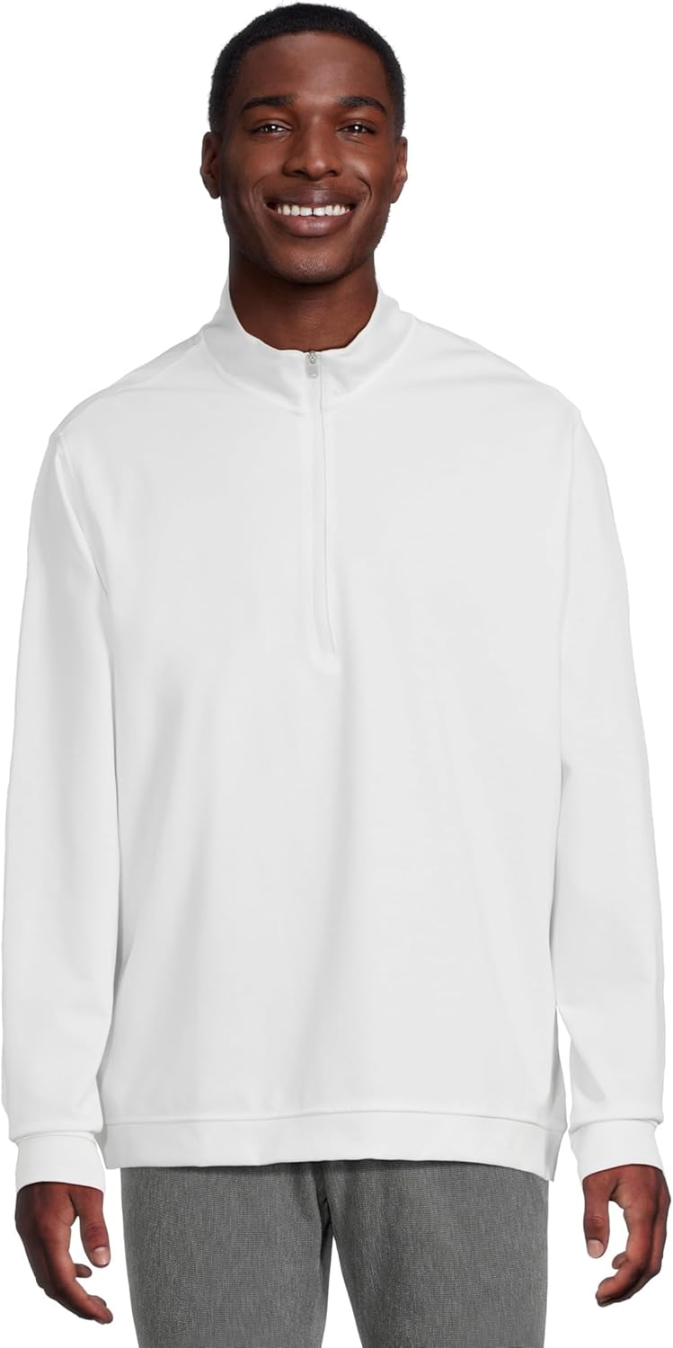 adidas Mens Elevated Quarter-Zip Pullover