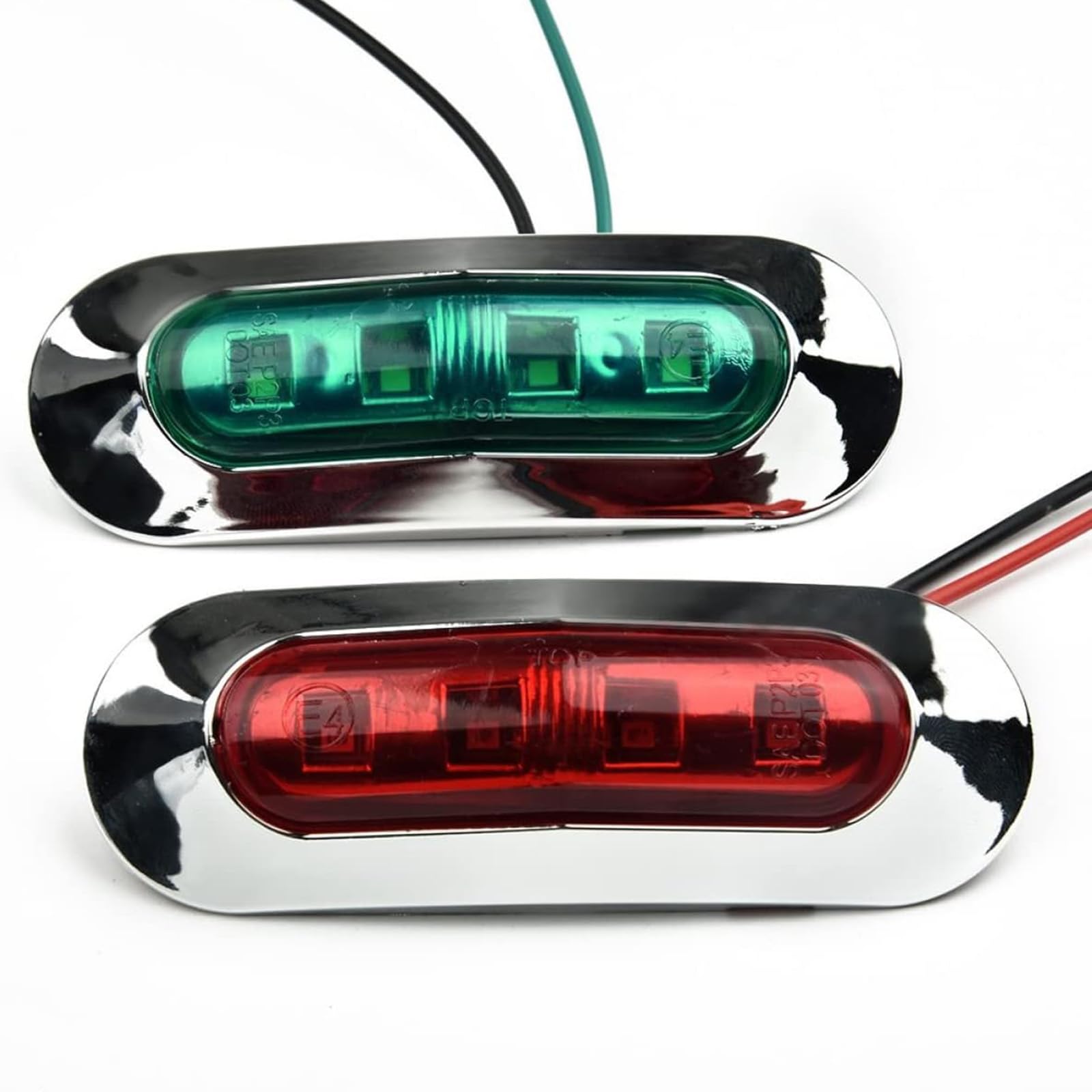 Toddmomy 2 Luci Di Navigazione LED Per Barca – Rosso E Verde, 12V 3W, IP67, 112,5°