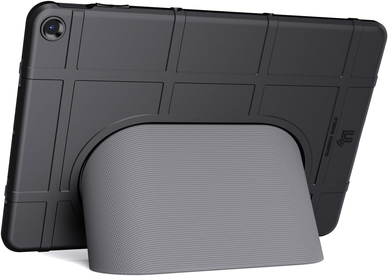 Case and Travel Cover for Google Pixel Tablet (2023), Nakedcellphone Special Ops Rugged Shield and Hard Shell View Stand Companion - Matte Black