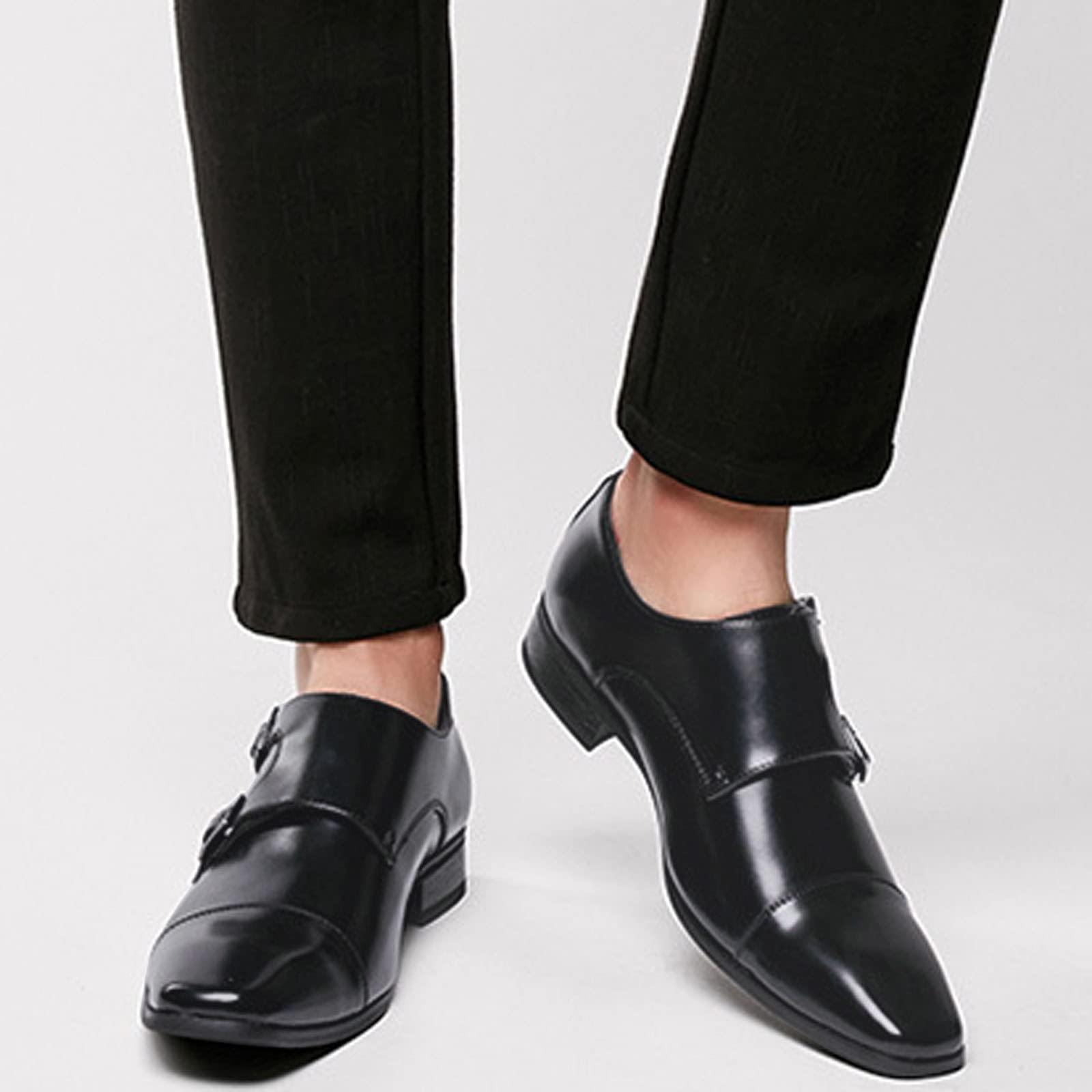Monk - Zapatos de vestir formales para hombre, Oxford, Negro, Talla única (consulte la tabla de tallas)