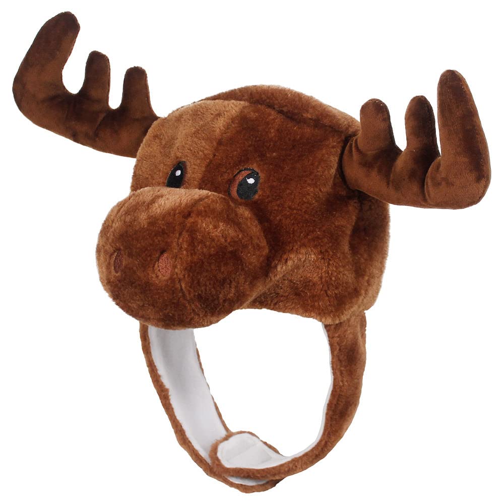 American Carnival Mart Hat-A-Mals Stuffed Plush Moose Hat