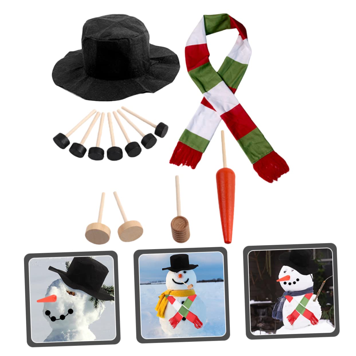 Cabilock 5 Sets Schneemann Ankleideset Schneemann Bastelset Rentier Zwerge Schneeflocken Schneemann Ankleidezubehör Weihnachts Schneemann Dekorationen Schneemänner Schneemann Bastel