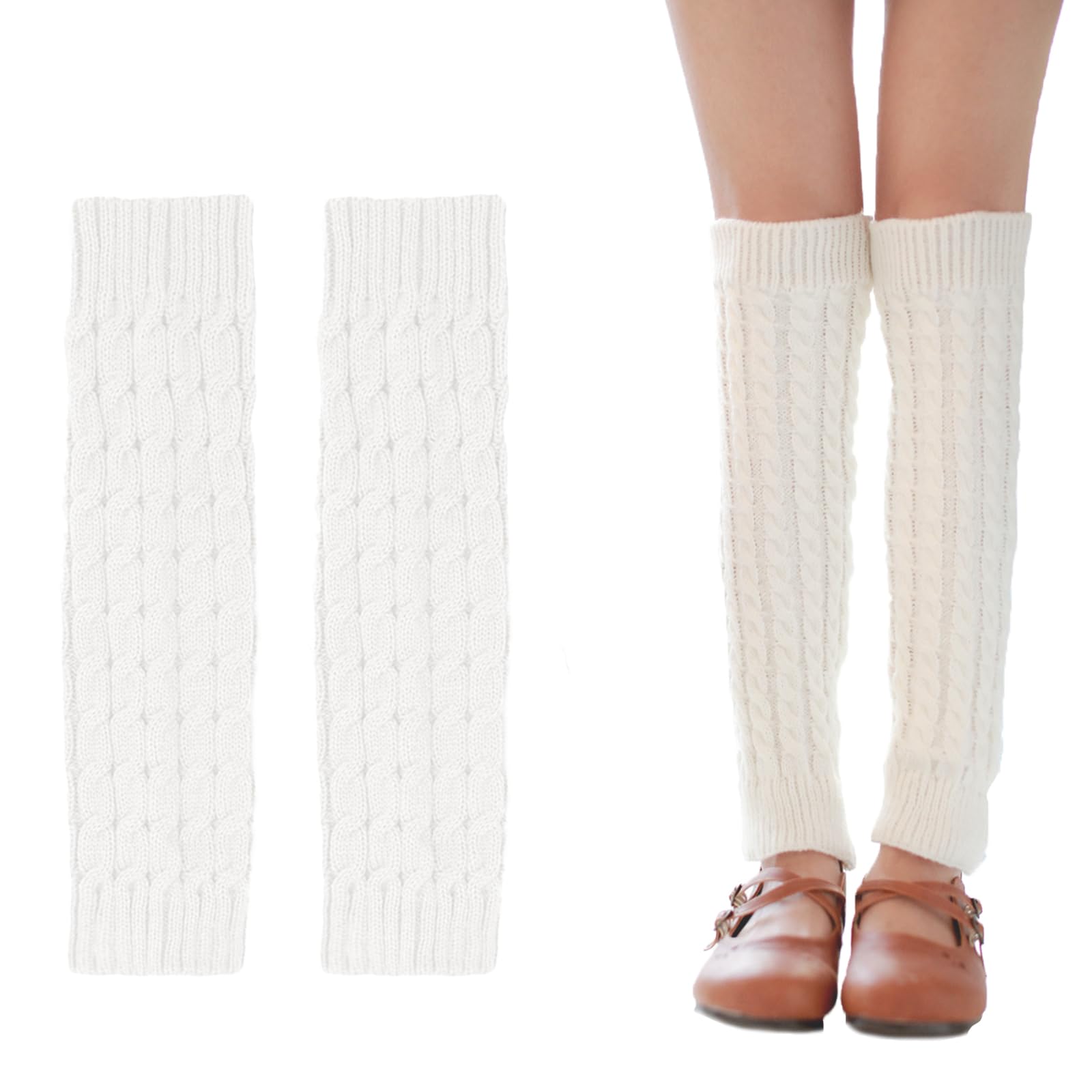 Leg Warmers Womens 80s Ribbed Knitted Long Socks Retro Dance Yoga Legwear Fashion Leg Warmers