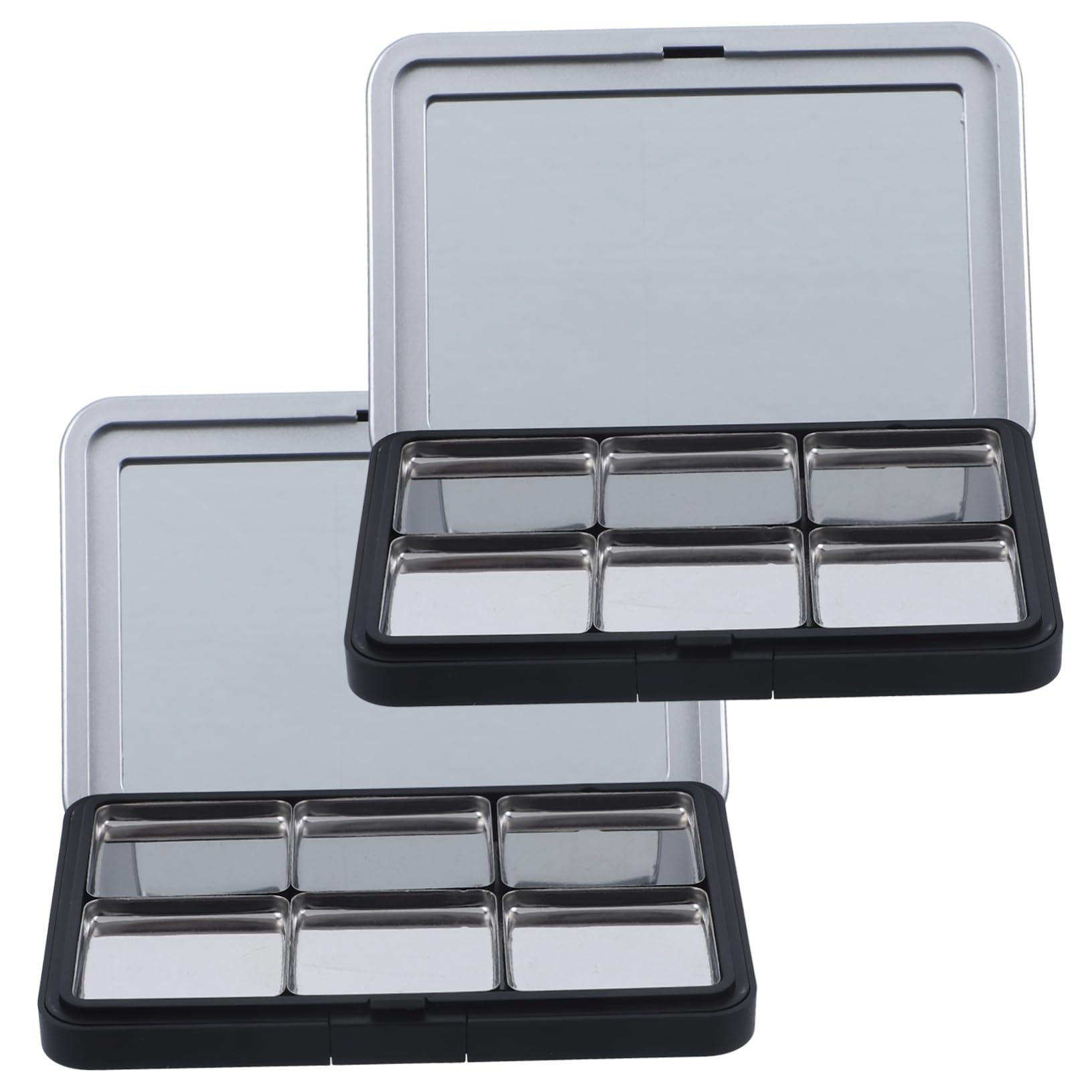 Didiseaon Palette Portatile per Cosmetici 2 Set Vuota in As Grande Capacità Organizza Ombretti Blush e Illuminante per DIY
