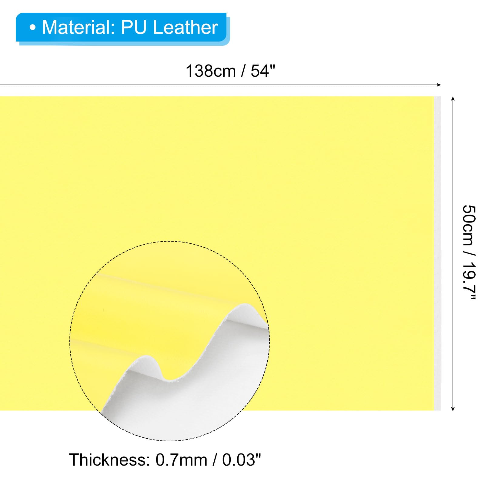 PATIKIL 54x19.7x0.03 Inch Faux Leather Sheets - Image 2