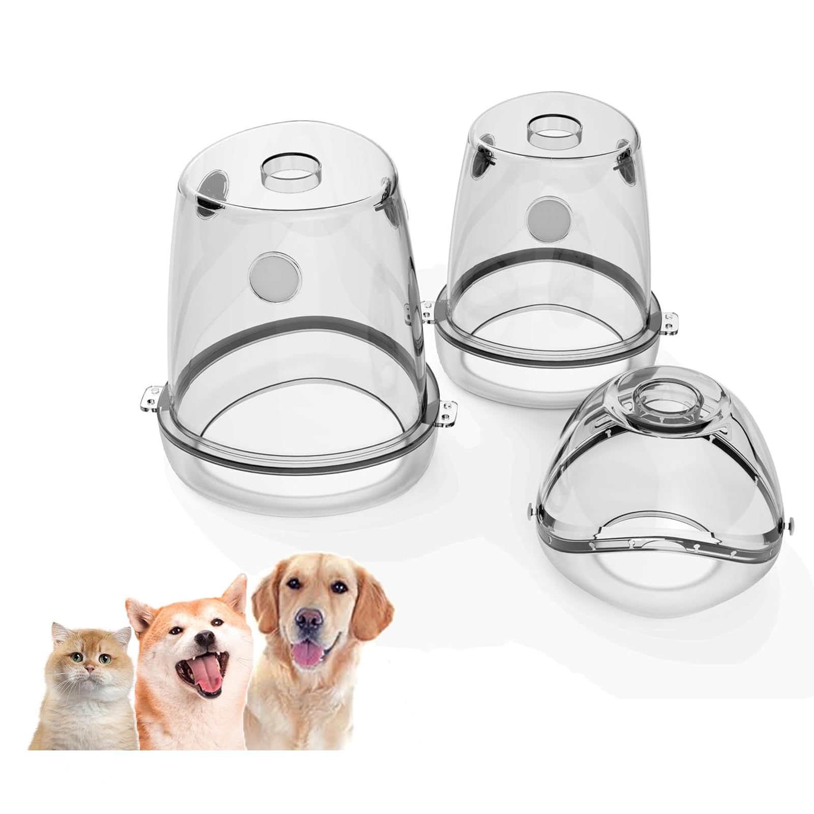 Mascarilla de oxígeno para animales con tubo, selección de tamaños (S/M/L) | Máscara de inhalación para gatos y perros | Apto para cachorros hasta perros grandes | Accesorios disponibles por