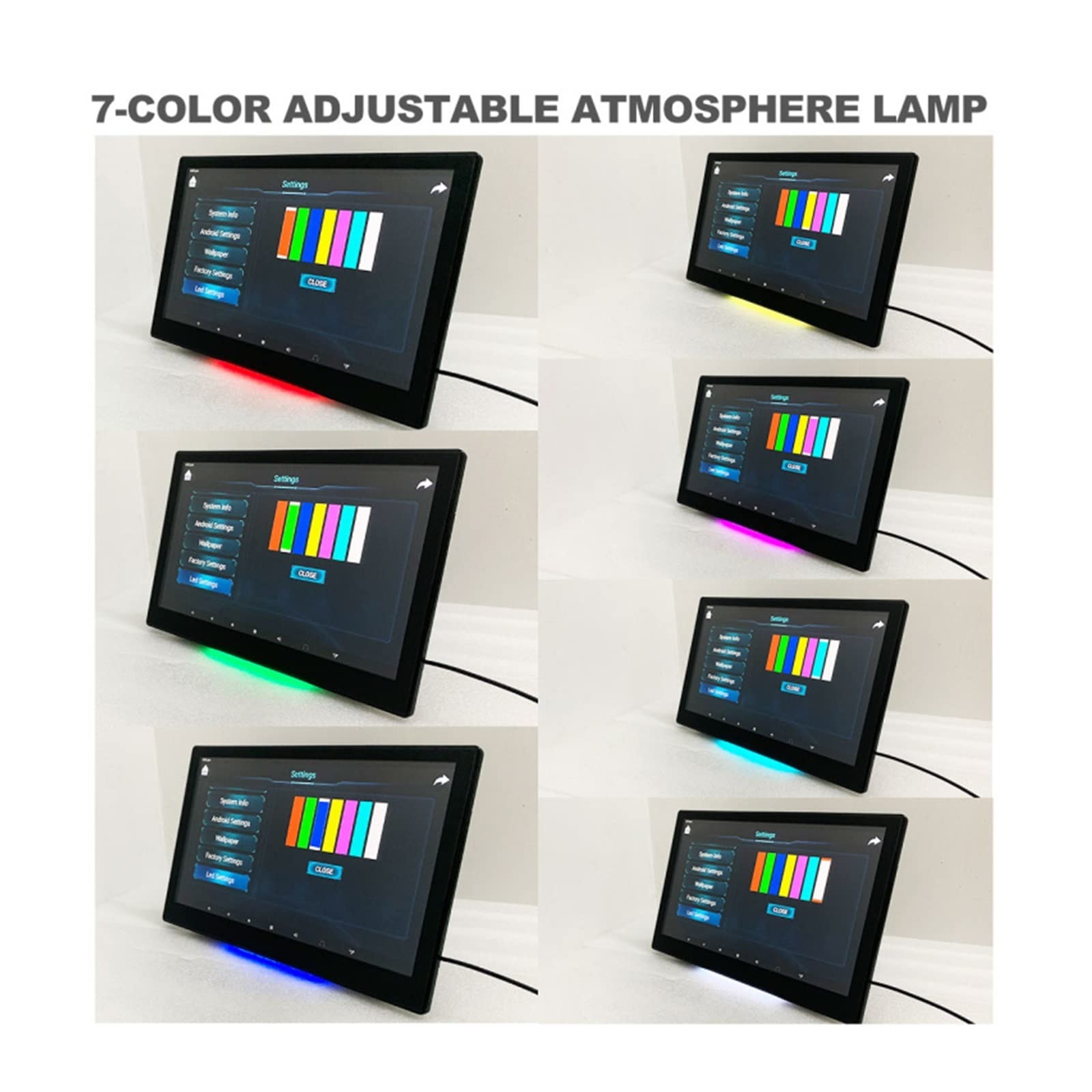 Lettore DVD portatile per lettori video per poggia 4 + 64 GB Poggiatesta Display IPS Touch Screen 13,3 pollici Sedile posteriore for auto Monitor TV 1080P Video Tablet Lettore multimediale multimedial