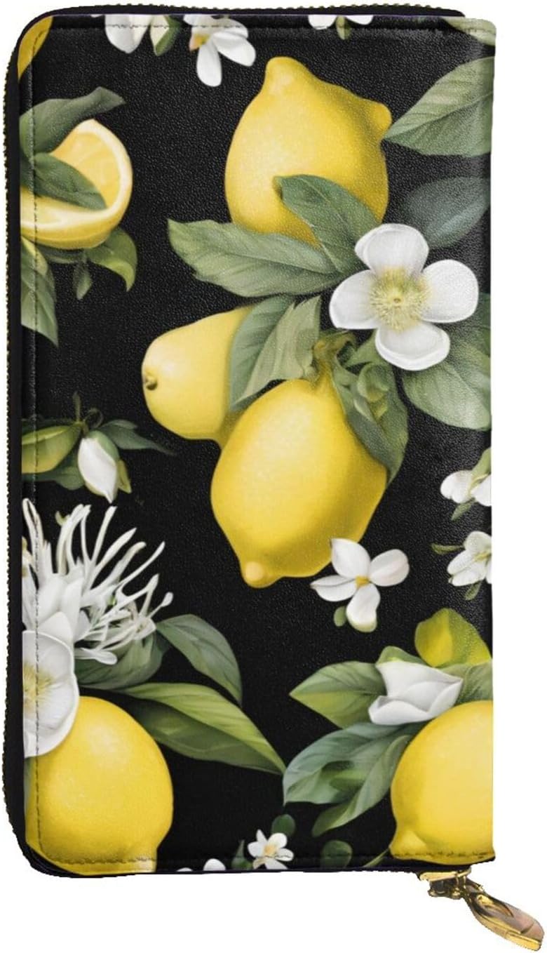 Stylish Flower Long Leather Wallet Purse With Zipper â€“ Coin Purse Clutch Bag, Credit Card Phone Wallet For Women And Men, Casual Travel Large Capacity