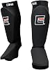 Combat Corner Slip On Elastic Muay Thai Shin Guards Kickboxing, MMA Sparring and Training Protective Instep Shin Pads