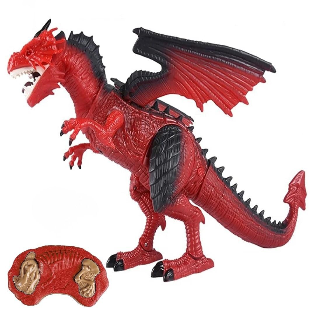 Amazon.co.jp: [AiO JAPAN] 玩具 ドラゴン ラジコン 霧吐く レッド