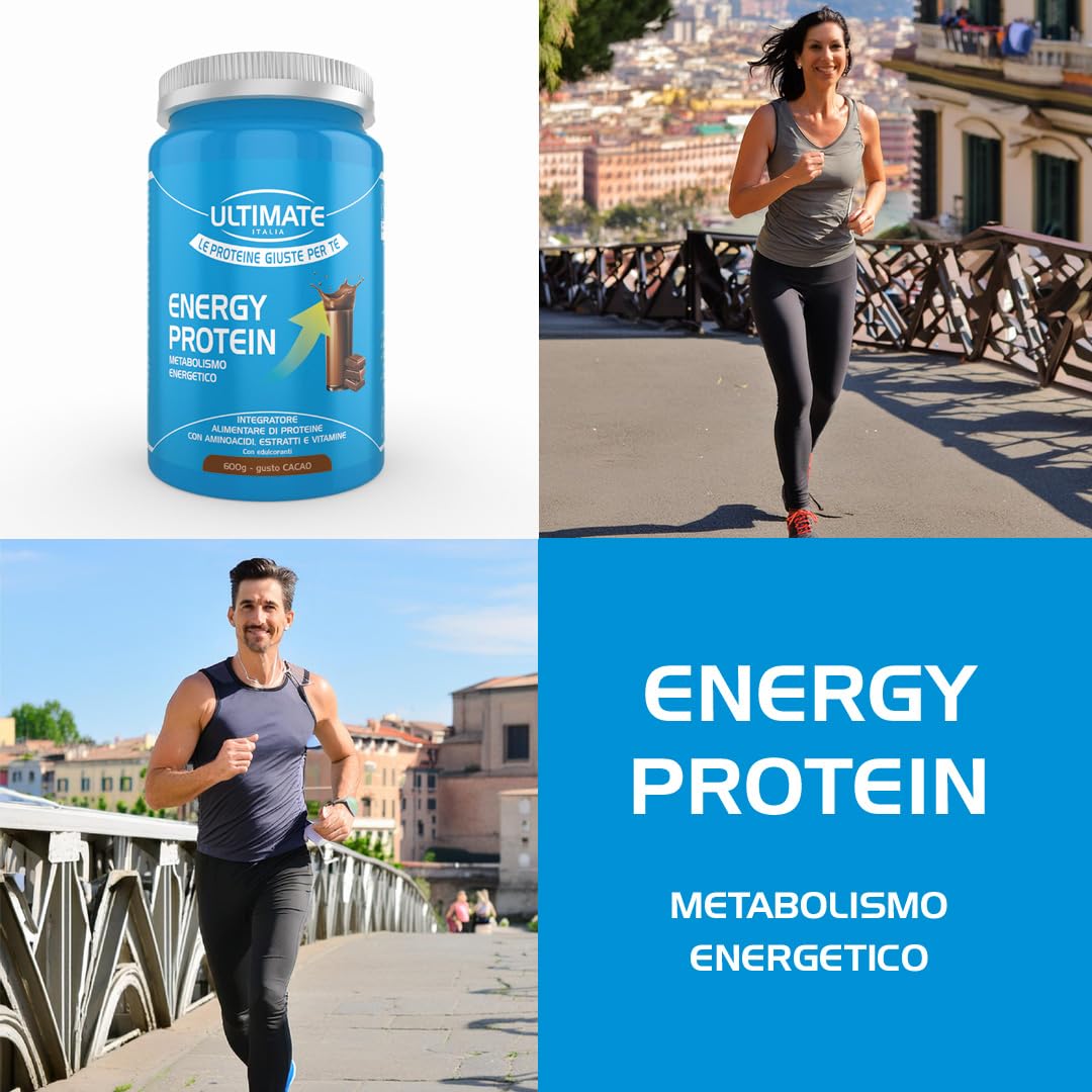 Energy protein cacao 600g - energetico - Ultimate Italia