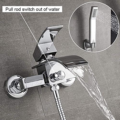 Ensemble de douche baignoire robinet de bain cascade mural eau chaude froide - 5