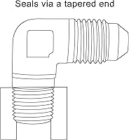 Vista 4 de EVIL ENERGY Adaptador de ajuste de 6AN a 3/8" NPT macho de 90 grados, aluminio
