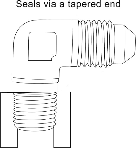 Vista 4 de EVIL ENERGY Adaptador de ajuste de 6AN a 3/8" NPT macho de 90 grados, aluminio
