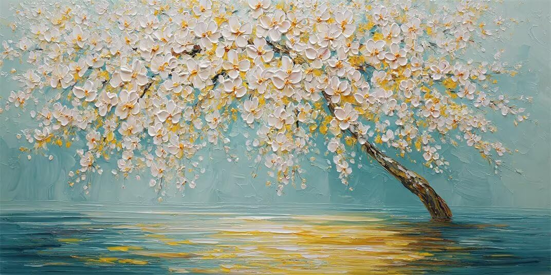 Diamond Painting Kits for Adults, 5D Diamond Art Flower Tree 80x160cm, DIY Large Abstract Dimond Art kits Adults, Full Drill Crystal Rhinestone Embroidery Canvas Gem Art for Home Wall Decor (DP346)