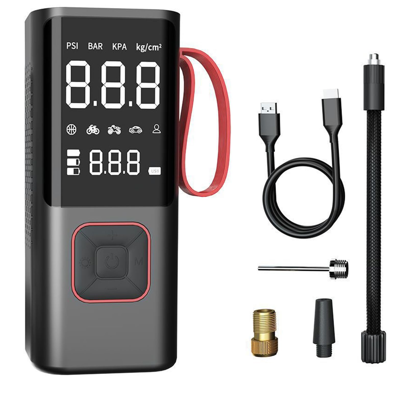 Hsioluted D Electric Air Pumps Small Compressor With Igital Isplay Multifunction Compact Air Compressor Pumps Simple Operate Igital Isplay