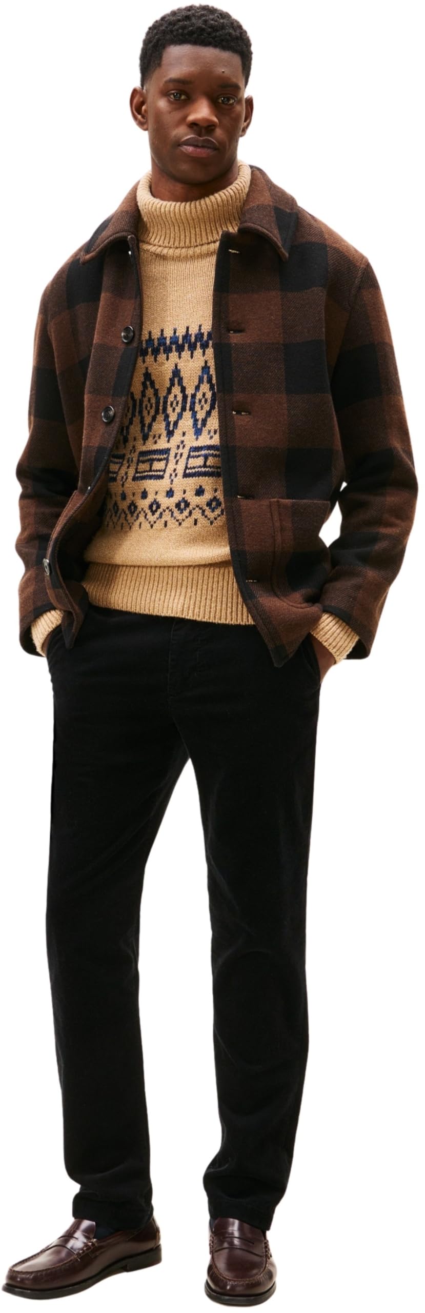 Tommy Hilfiger Uomo Pantaloni Chino Denton Corduroy Straight Fit