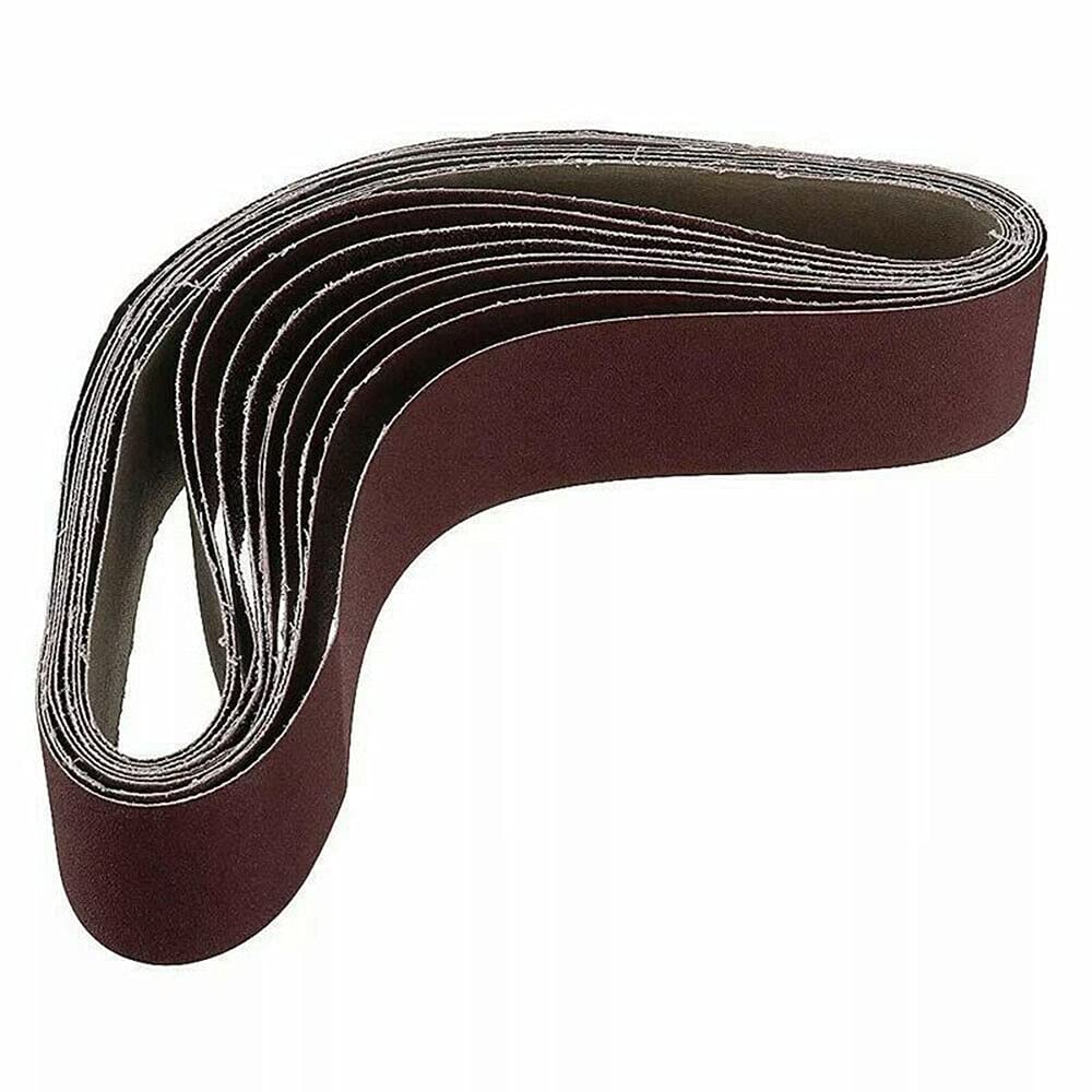 Banda de lijado, banda pulido papel lija, 10 piezas abrasiva 50 x 686 mm for lijadora madera y metal, bandas grano 40-1000, accesorios