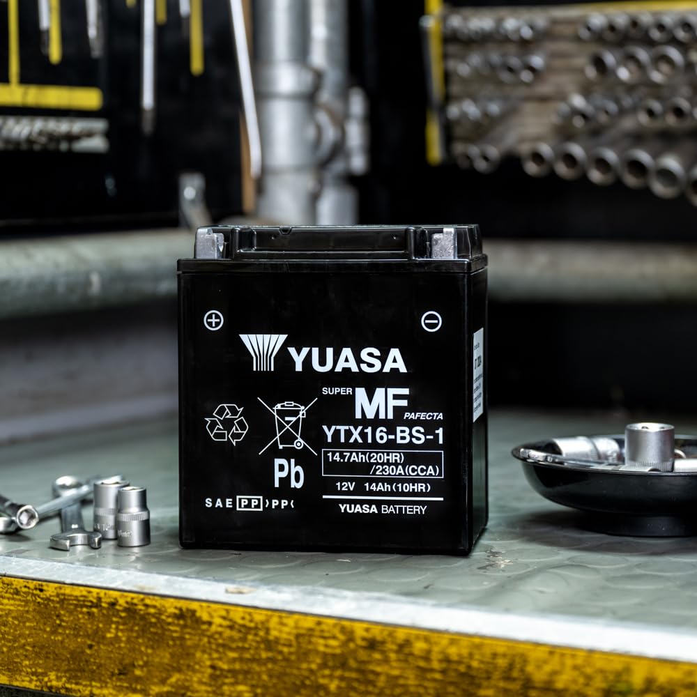 Yuasa YTX16-1 12V 230 CCA wartungsfreie VRLA Motorradbatterie