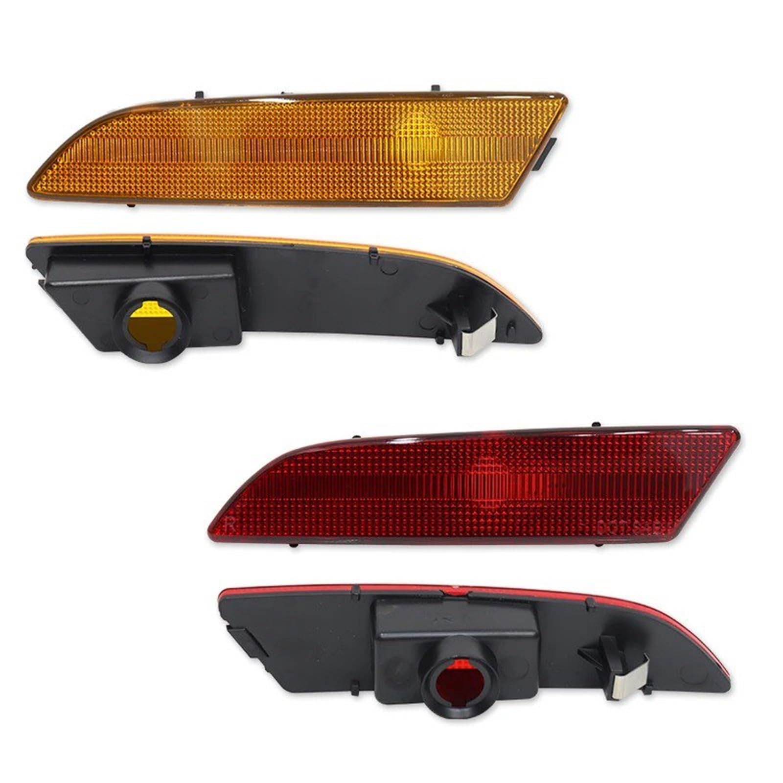 LED Kierunkowskazy Boczne Obudowy Światła Pozycja Przednie i Tylne Zderzaki Dla Chryslera do Crossfire Coupé / Migacz Cabrio Światła Parking Kierunkowskazy boczne (4 szt. żółte czerwone soczewki)