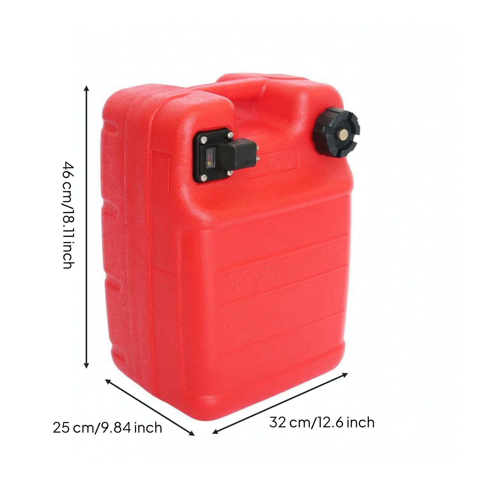 Serbatoio Carburante Fuoribordo Rigido Serbatoio Carburante con Adattatore Resistente Corrosione per Diportisti, Pescatori, Barca , 24 Litri