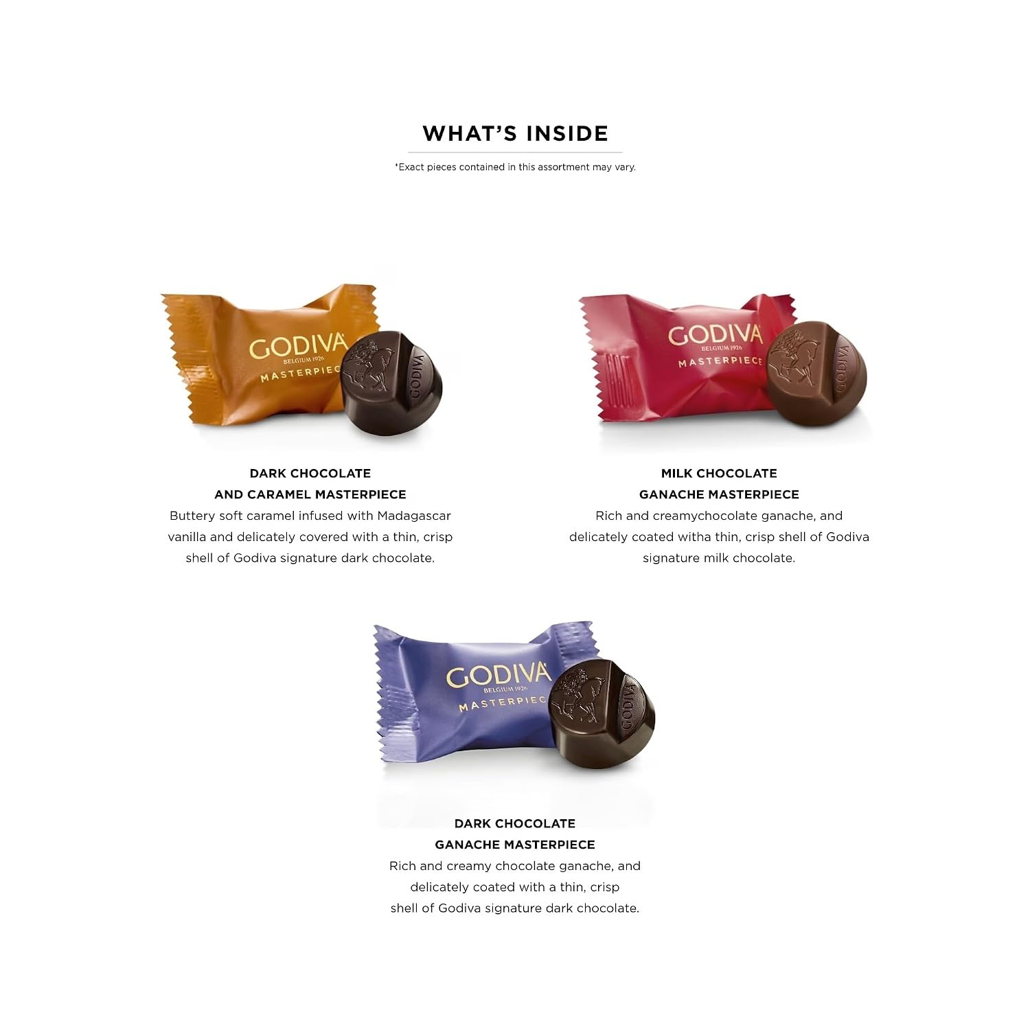  Masterpiece Milk and Dark Chocolate Holiday Gift Bag, Set of 6 Bags thumbnail