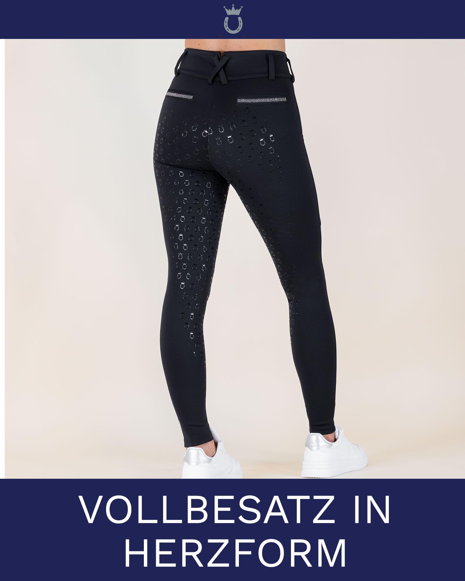 Royal Horsemen Reithose – Silikon Vollbesatz – Damen & Mädchen – Mit Handytaschen & Gürtelschlaufen – Highwaist, Shaping-Effekt Gr. XXS-XL