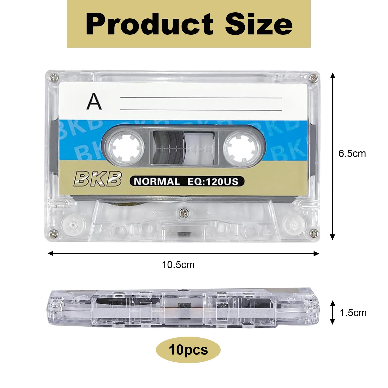 Kassetten, 10 Stück Leer Audio Kassetten, Leere Kassetten, 90 Min Leerkassetten,Audio Kassette, für Vorlesungen Seminare Alltägliche Aufnahmen