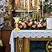 Needzo Embossed Brass Chalice and Paten Set, Catholic Church Communion Supplies, 9.5 x 5.5 Inch Goblet with 5” Diameter Plate