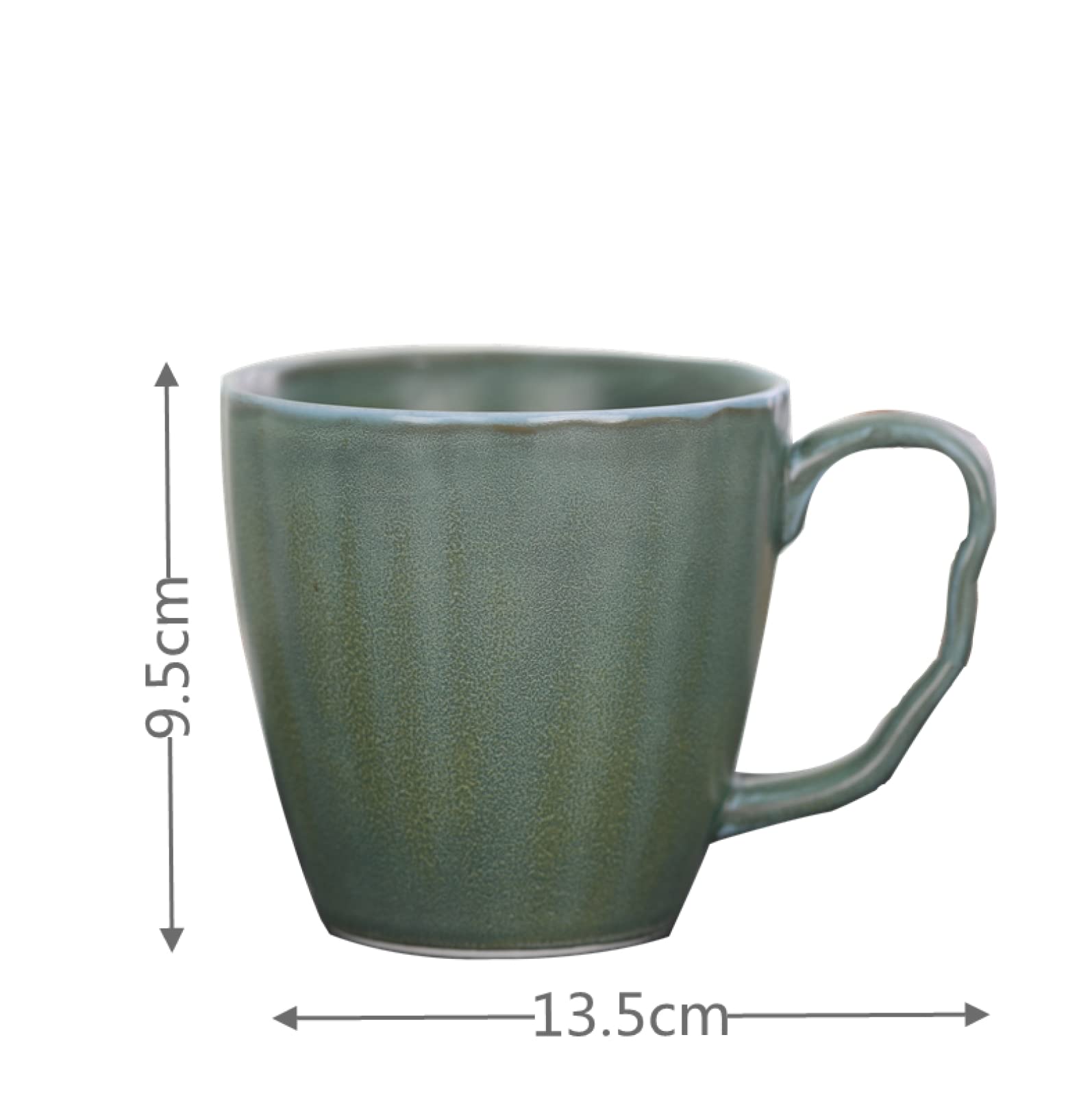 Kaffeebecher aus Keramik grüner Tee Keramik-Kaffeebecher Milch-Frühstückstasse Geschenk für Büro und Zuhause