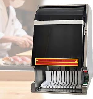 Automatic Sushi Roller Slicer, 8/10/12 Pcs Multi-Function Sushi Maker with Sharp Blade, for Easy Homemade & Commercial Sushi Making 10slices