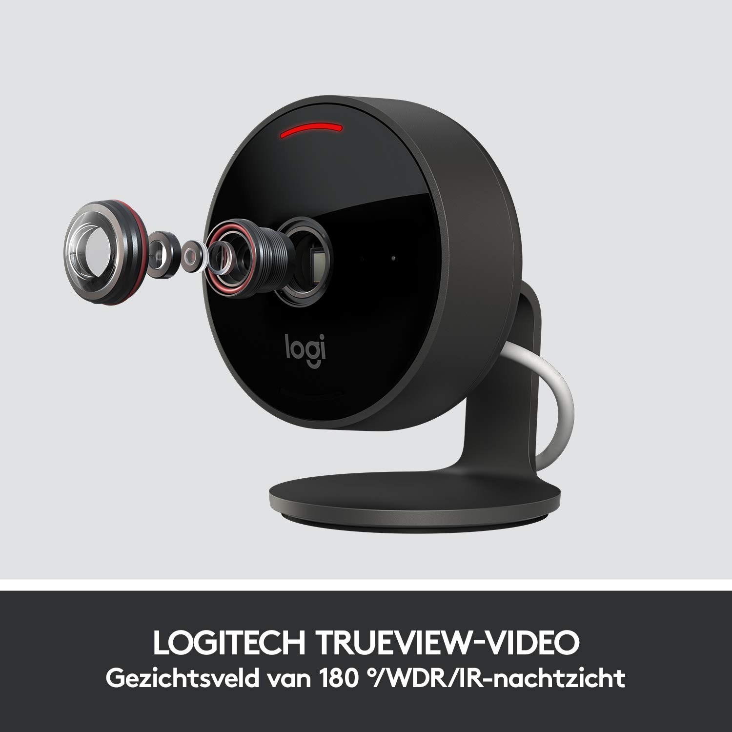 Logitech Circle View-beveiligingscamera met draad, groothoeklens