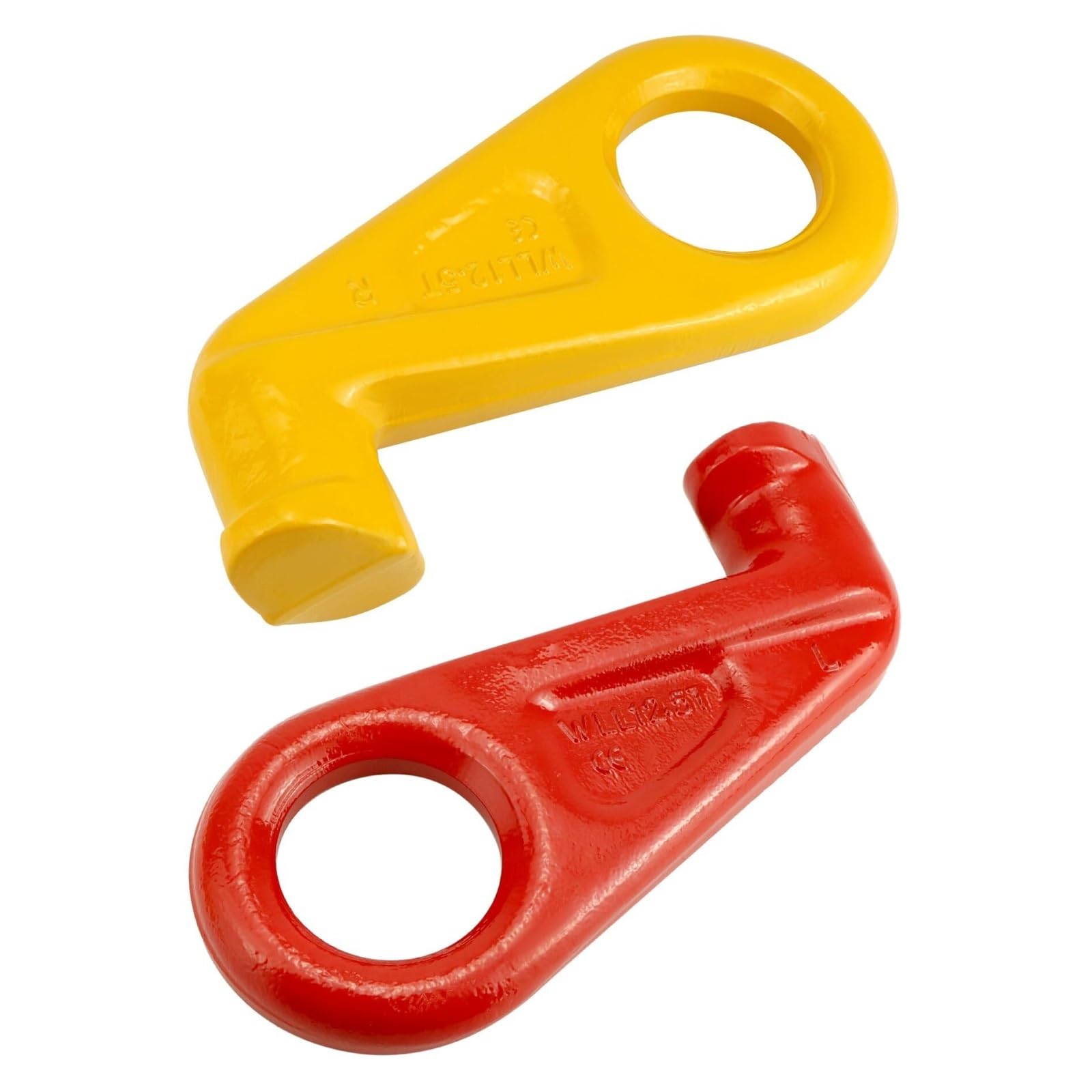 Ganci di sollevamento for container, confezione da 2, 12,5 T, gancio di sollevamento for container in acciaio legato, sinistra e destra, a 45 gradi