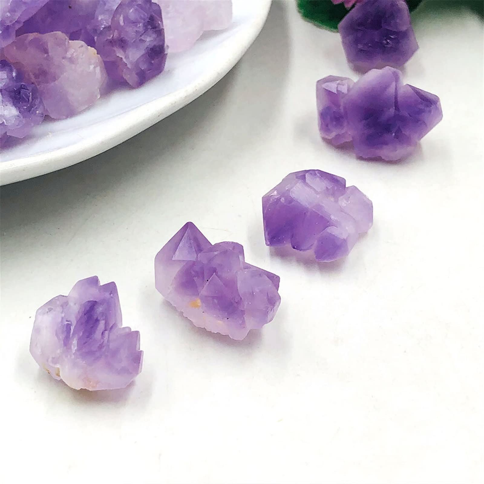 1 stück Zufällige Natürliche Lila Amethyst Blume Skelett Kristall Cluster Aquarium Home Room Decor Rock Stone ERTEYIN